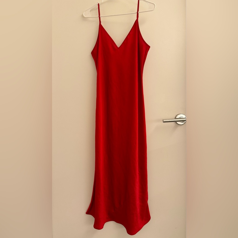 Red Wilfred Slip Satin Dress